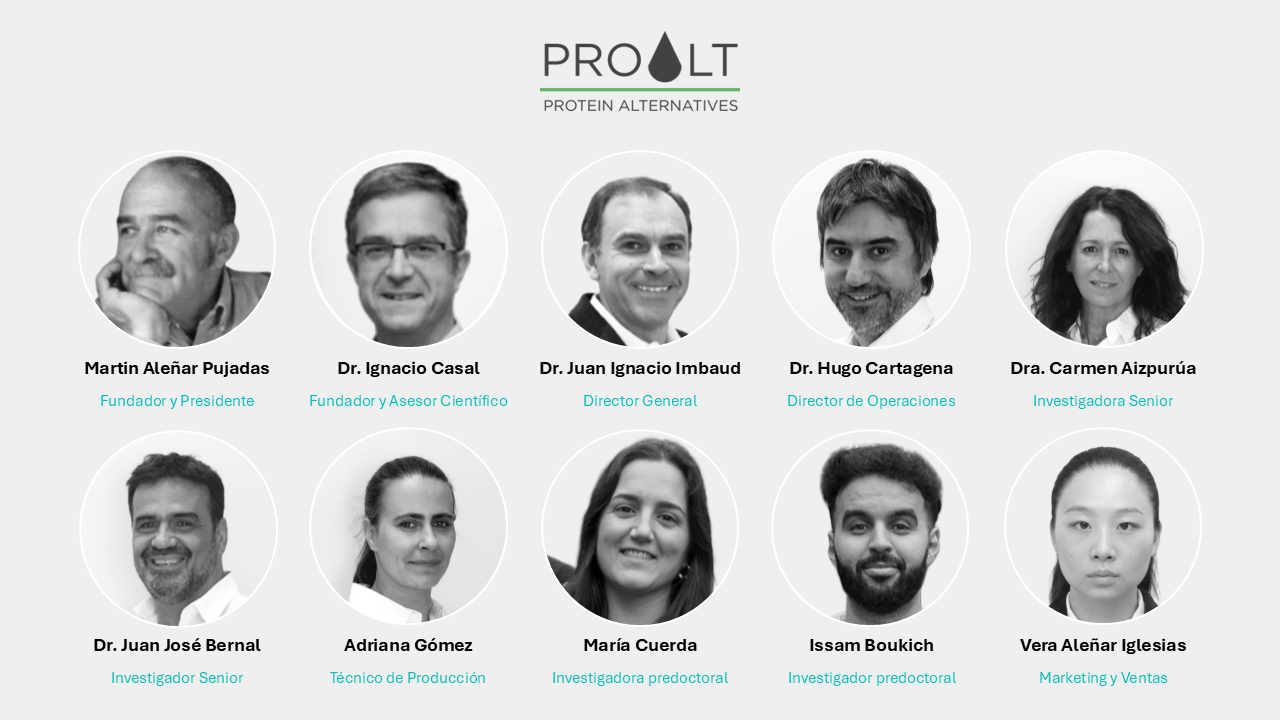 Equipo de la biotecnológica madrileña Protein Alternatives (ProAlt)